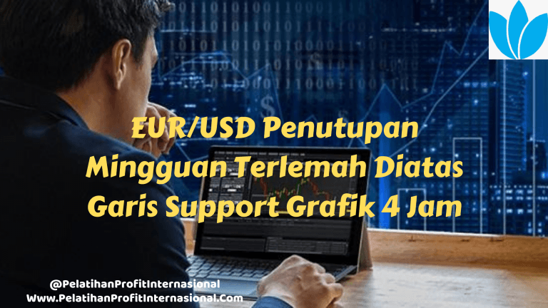 EUR/USD Penutupan Mingguan Terlemah Diatas Garis Support Grafik 4 Jam