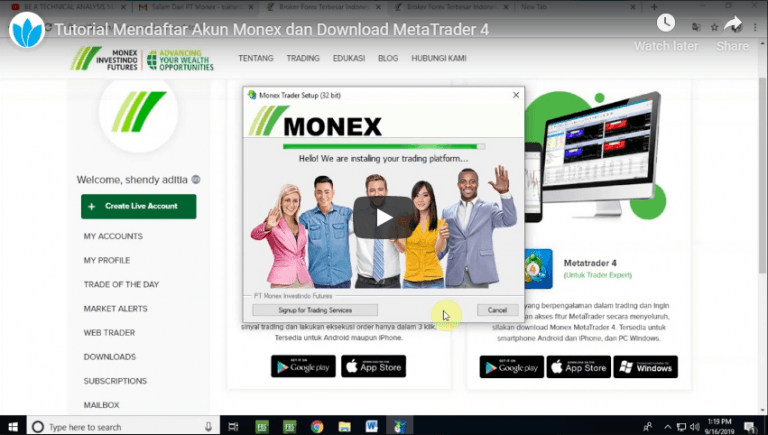 Tutorial Mendaftar Akun Monex dan Download MetaTrader 4