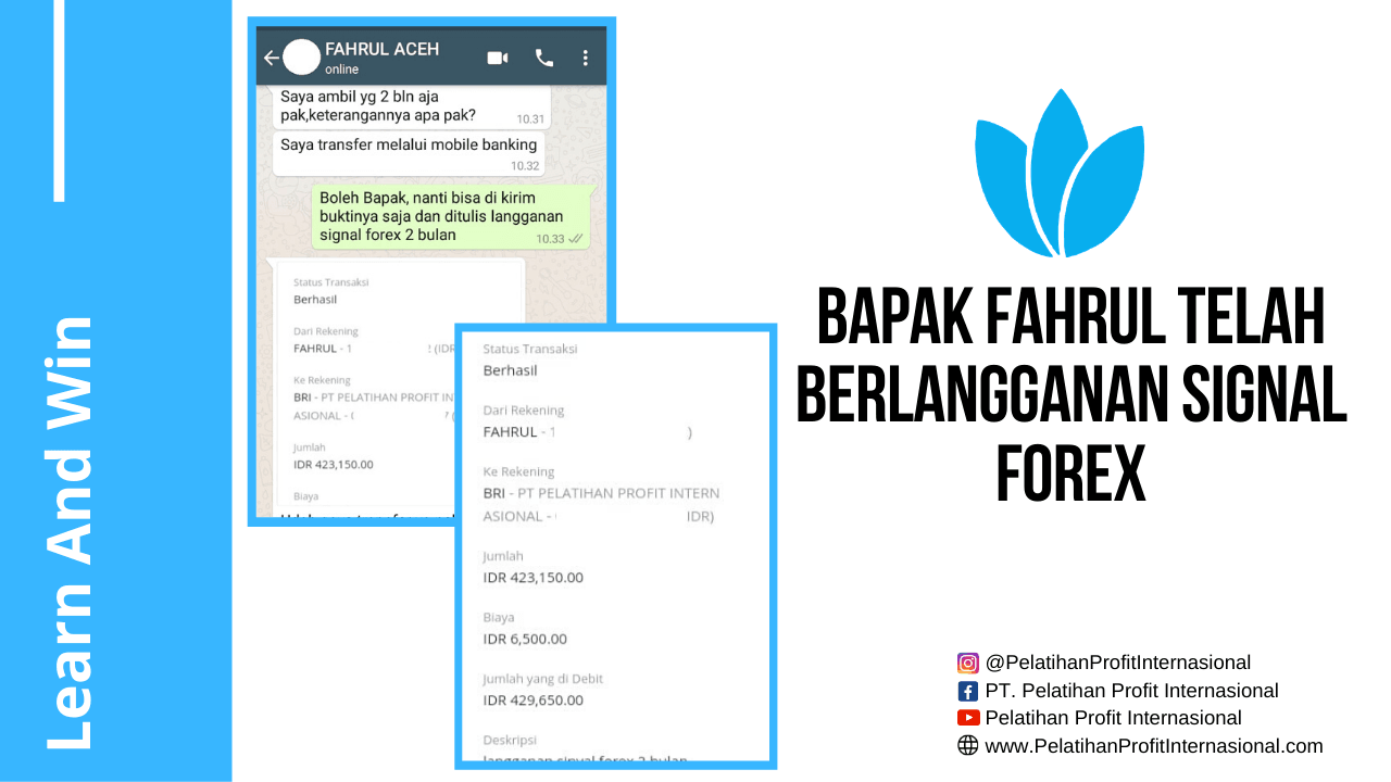 Bapak Fahrul Telah Berlangganan Signal Forex