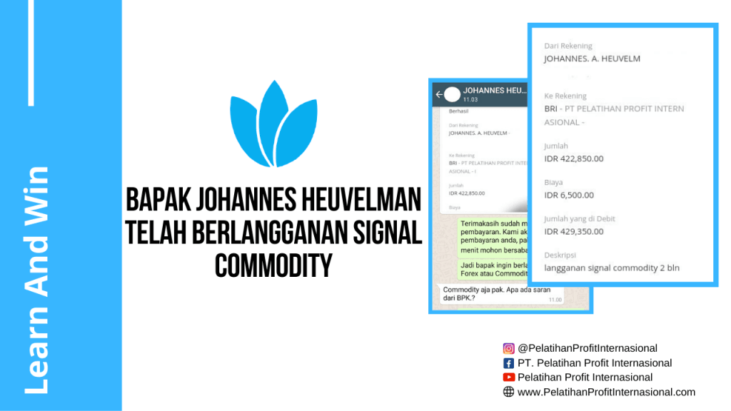 Bapak Johannes Heuvelman Telah Berlangganan Signal Commodity