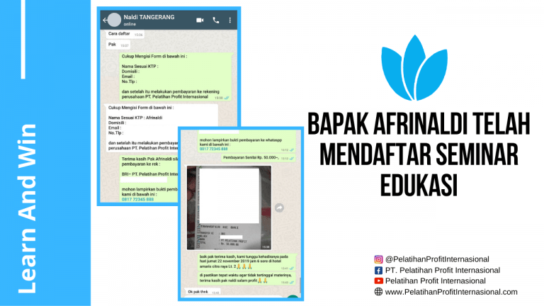 Bpk. Afrinaldi Telah Mendaftar Sebagai Peserta Edukasi