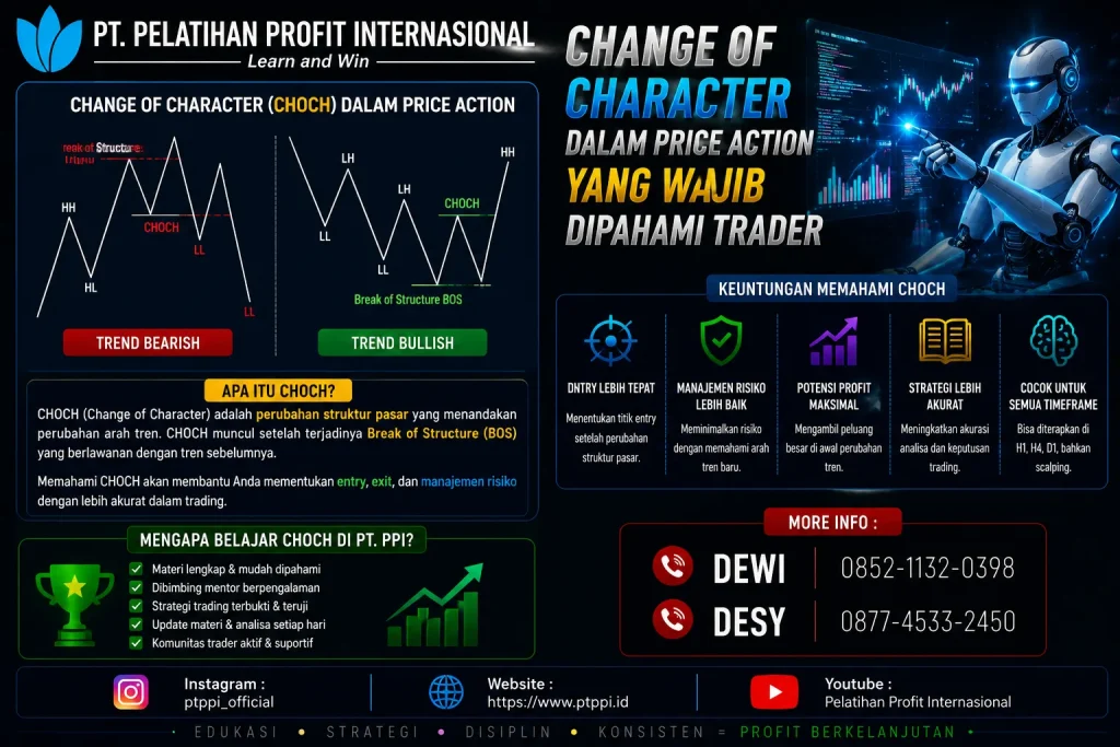 Change of Character dalam Price Action yang Wajib Dipahami Trader