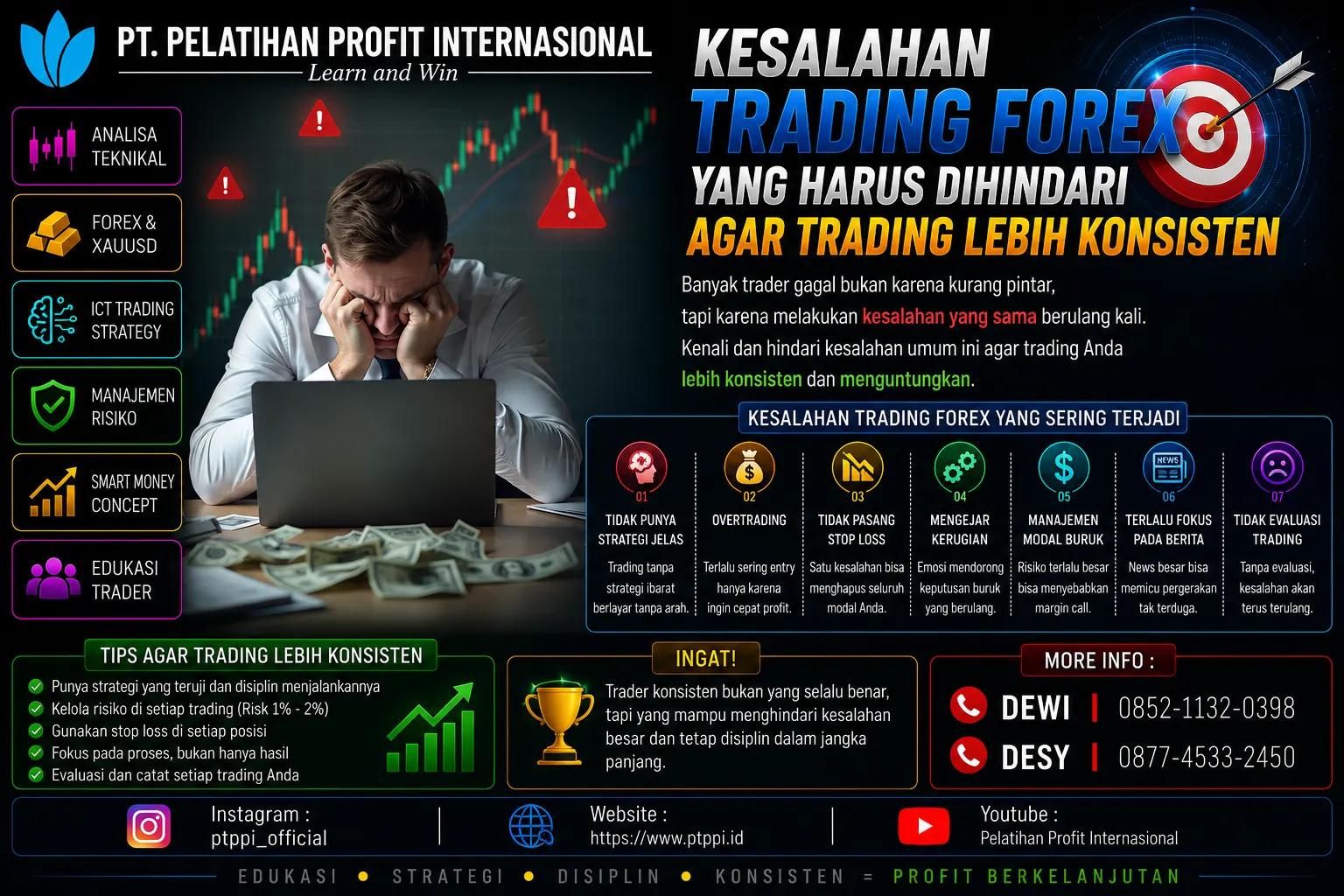 Kesalahan Trading Forex yang Harus Dihindari agar Trading Lebih Konsisten