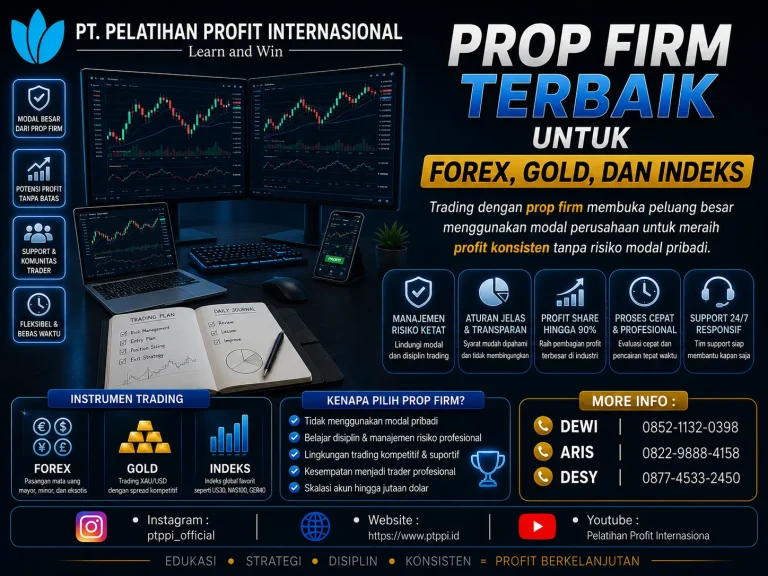 Prop Firm Terbaik untuk Forex, Gold, dan Indeks