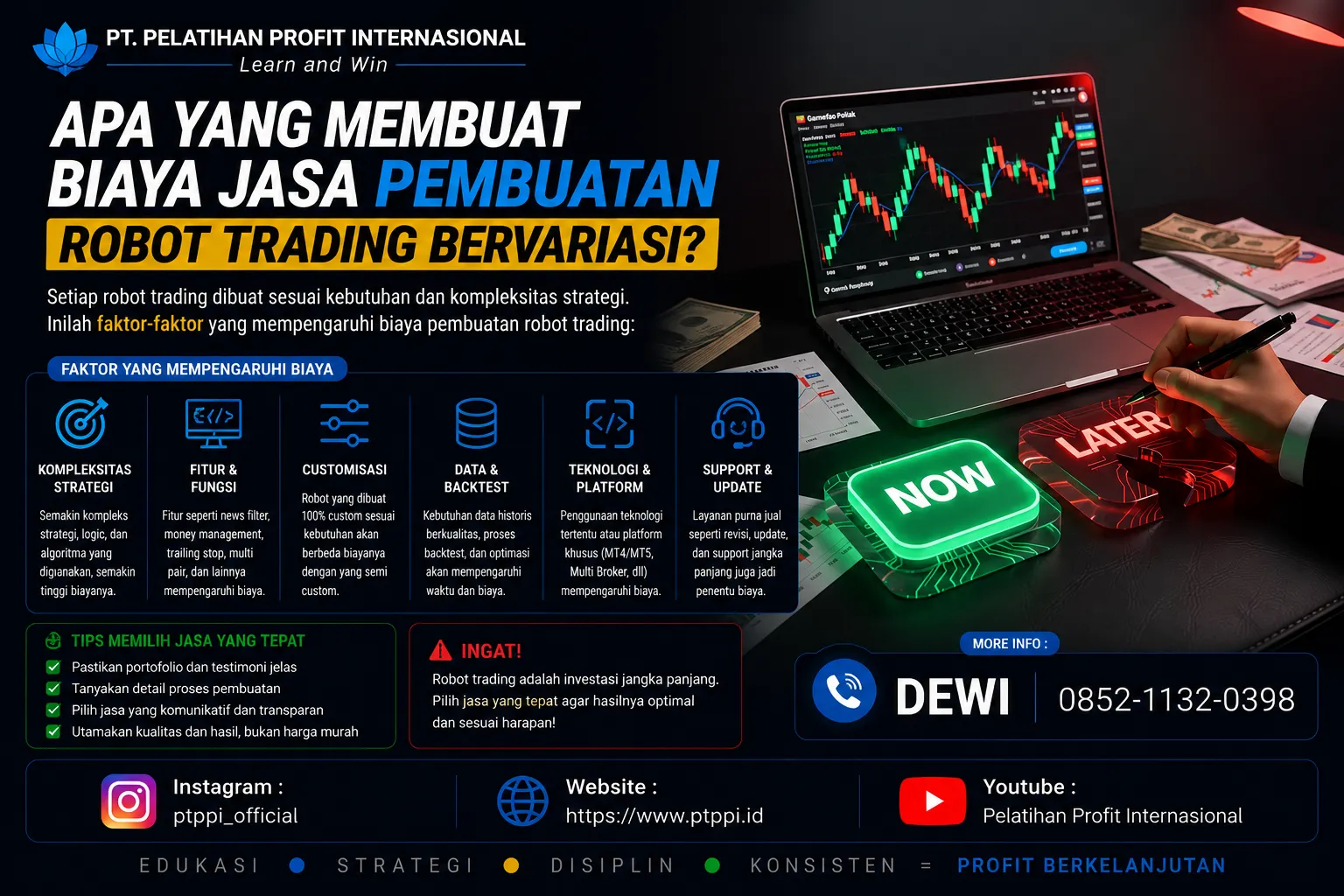 Apa yang Membuat Biaya Jasa Pembuatan Robot Trading Bervariasi?