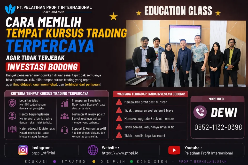 Cara Memilih Tempat Kursus Trading Terpercaya Agar Tidak Terjebak Investasi Bodong