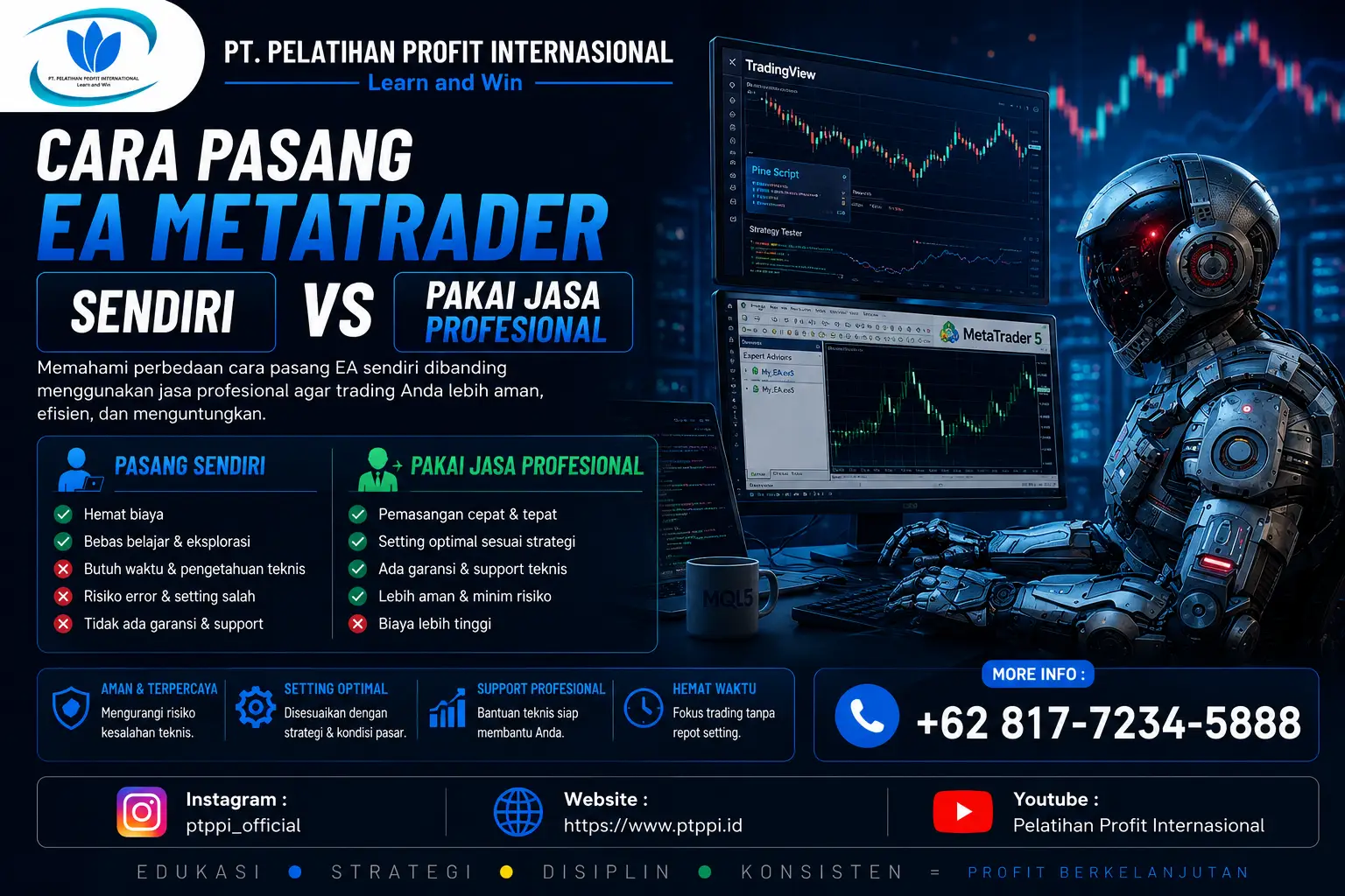 Cara Pasang EA MetaTrader Sendiri vs Pakai Jasa Profesiona