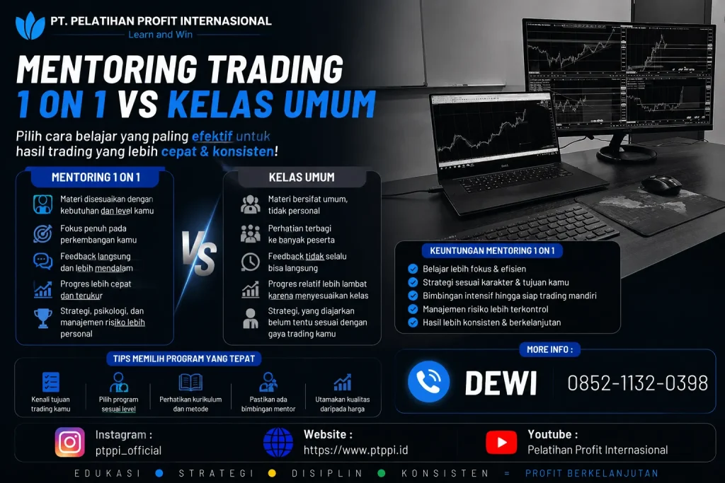 Mentoring Trading 1 on 1 vs Kelas Umum