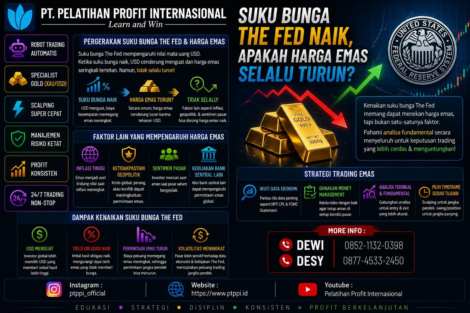 Suku Bunga The Fed Naik, Apakah Harga Emas Selalu Turun?