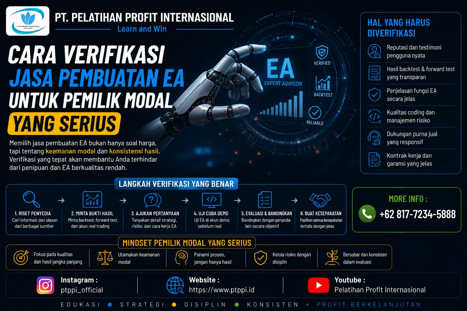 Cara Verifikasi Jasa Pembuatan EA untuk Pemilik Modal yang Serius