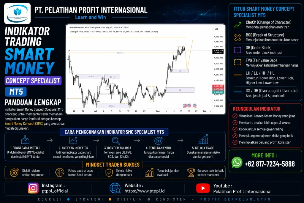 Indikator Trading Smart Money Concept Specialist MT5, Panduan Lengkap