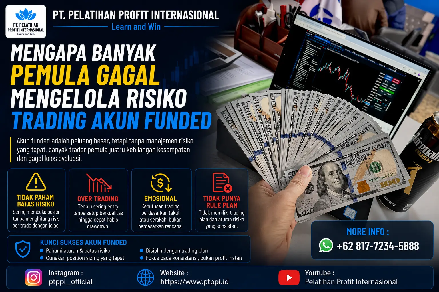 Mengapa Banyak Pemula Gagal Mengelola Risiko Trading Akun Funded