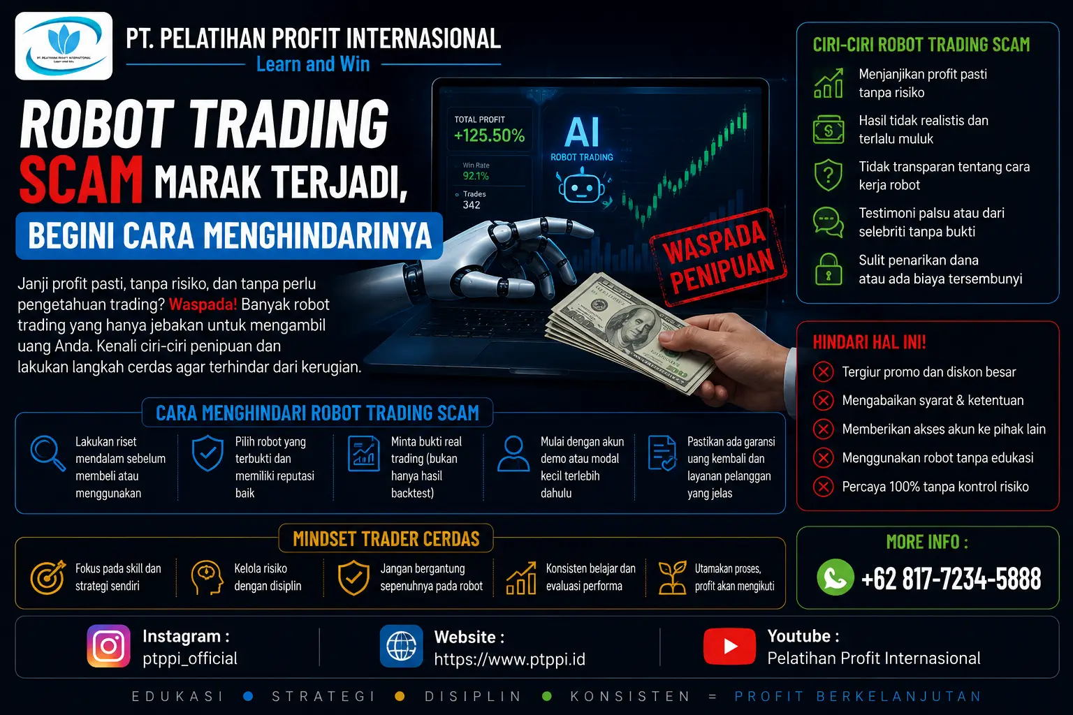 Robot Trading Scam Marak Terjadi, Begini Cara Menghindarinya