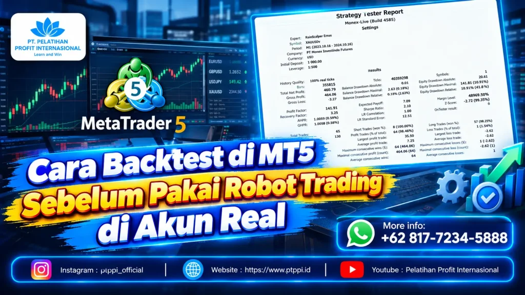Cara Backtest di MT5 Sebelum Pakai Robot Trading di Akun Real