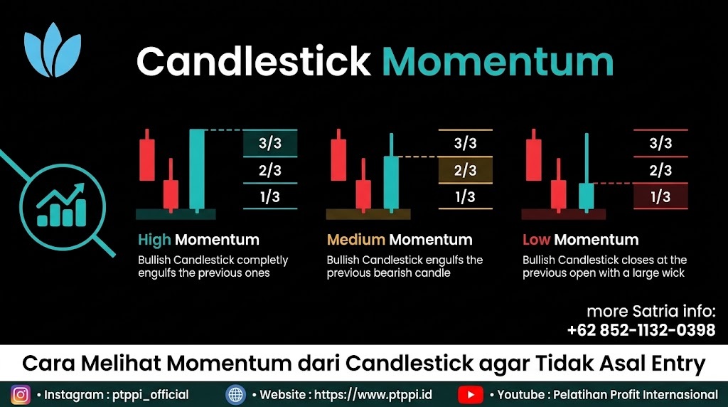 Cara Melihat Momentum dari Candlestick agar Tidak Asal Entry