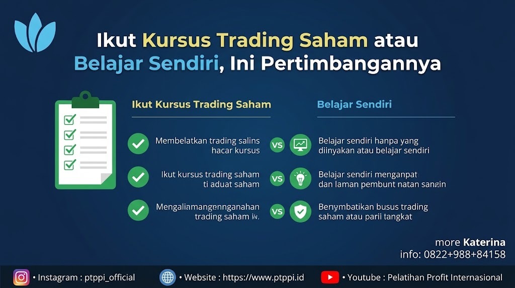 Ikut Kursus Trading Saham atau Belajar Sendiri, Ini Pertimbangannya