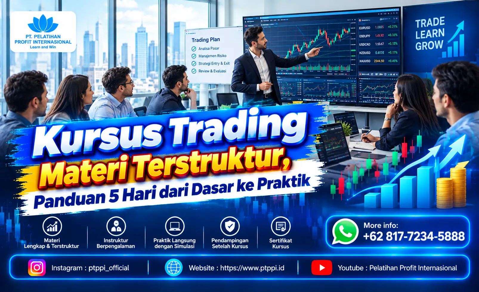 Kursus Trading Materi Terstruktur, Panduan 5 Hari dari Dasar ke Praktik