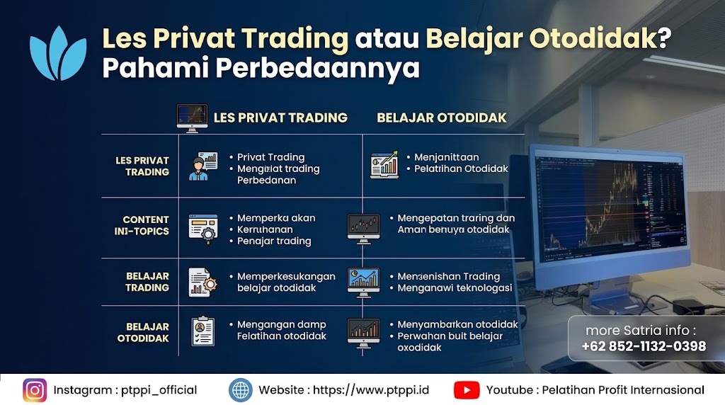 Les Privat Trading atau Belajar Otodidak Pahami Perbedaannya