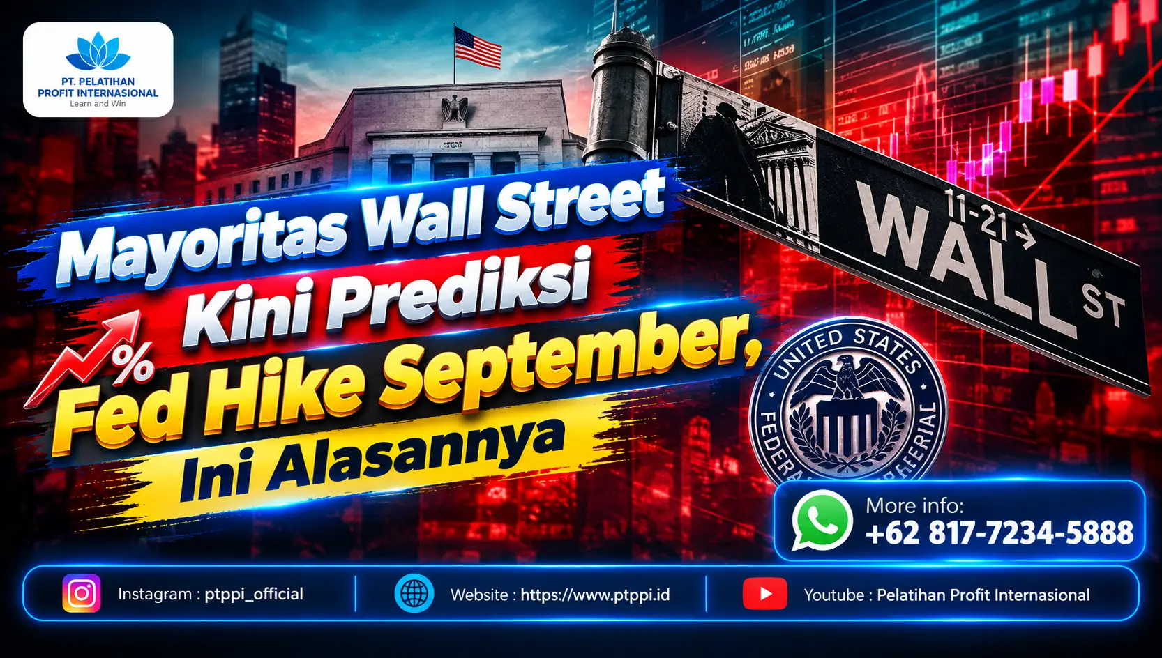 Mayoritas Wall Street Kini Prediksi Fed Hike September, Ini Alasannya