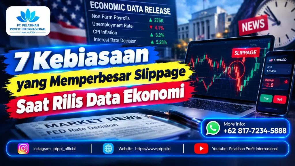 7 Kebiasaan yang Memperbesar Slippage Saat Rilis Data Ekonomi